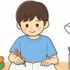 勉強をする男の子