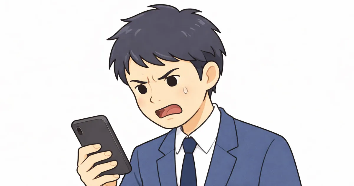 ストレスを感じる男性