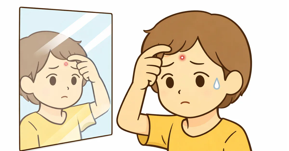 ニキビに悩む子供