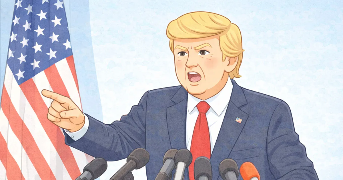 会見するドナルドトランプ