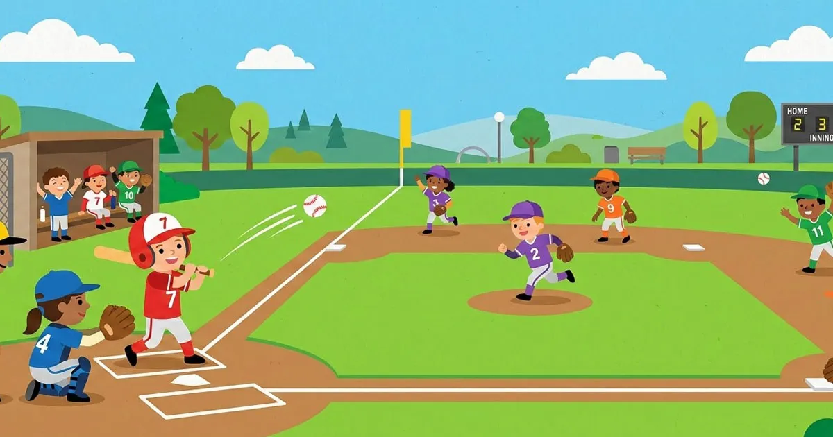 野球をする子供たち