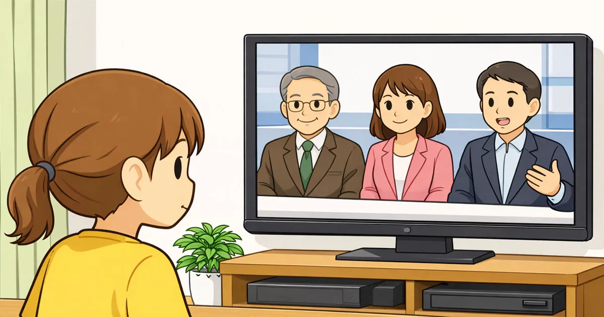 テレビを見る女の子